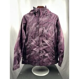 Columbia Women’s Bugaboo Jacket Purple Hooded Water Resistant Size Medium